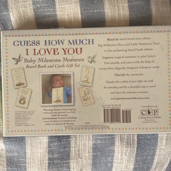 “Guess How Much I Love You” baby milestone moments, Board Book & Cards Gift Set - Picture 2 of 2